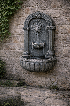 STILISTA Zahradní fontána Lví hlava, 34 x 23 x 53 cm