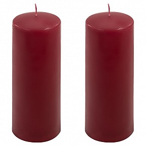 Vínová parafínová svíčka 20 cm, 80 h hoření, sada 2 ks