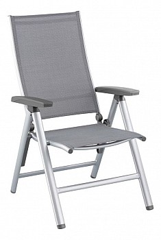 Polohovací křeslo CIRRUS, stříbrná / šedá