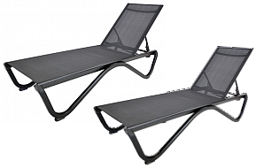 Lehátka ZWL-515 DUO hliníková, 2 kusy, černá