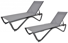 Lehátka ZWL-515 DUO hliníková, 2 kusy, šedá