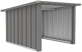 Garáž SMART B, plechová, světle šedá