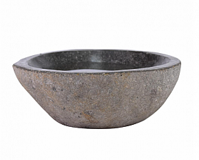 Ptačí koupel z přírodního kamene, šedá, 23,5 cm
