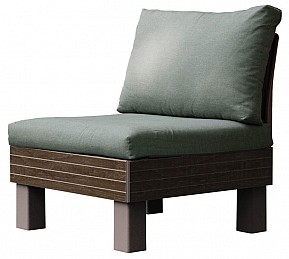 Zahradní plastové křeslo ELEMENTS SIGNATURE, hnědá