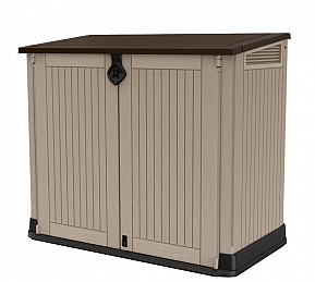 Zahradní box, 110 x 130 x 74 cm, béžová + hnědá