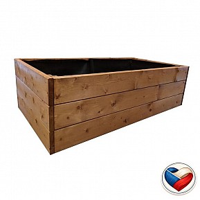 Dřevěný vyvýšený záhon 136×78×42 cm, lazura, česká výroba