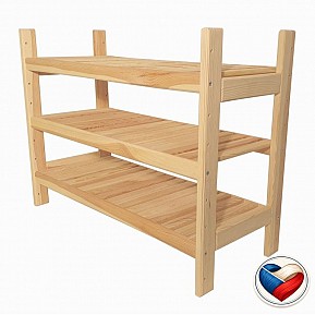 Dřevěný policový regál 3 police 60×50×33 cm, česká výroba