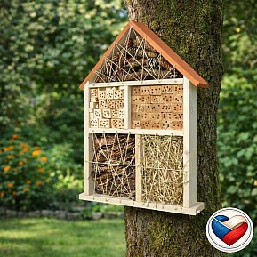 Hmyzí hotel pro včely a berušky 47×76 cm, česká výroba