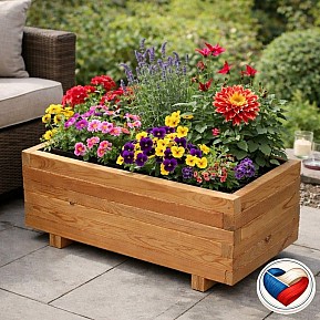 Dřevěný květináč Flor THERMOWOOD 70×37×31 cm, česká výroba