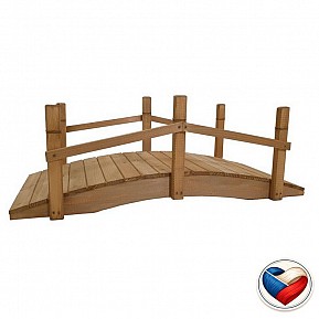 Dřevěný zahradní můstek s nátěrem 71×32×27 cm, česká výroba