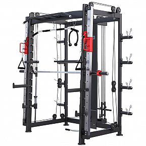 Gorilla Sports Multifunkční kladková věž, 219 cm, černá