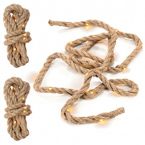 Sada LED dekoračního lana, 25 LED, teplá bílá, 3 ks