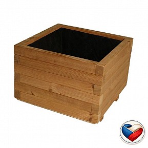 Dřevěný květináč Flor THERMOWOOD 37×37×31 cm, česká výroba