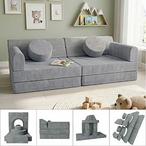 Designová modulární pohovka pro děti 150 cm, šalvějová