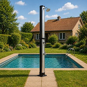 Zahradní solární sprcha 40 l, nožní sprcha, dešťová hlavice