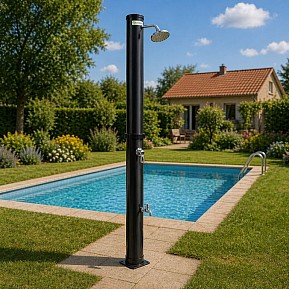 Zahradní solární sprcha 35 l, nožní sprcha, dešťová hlavice