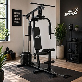 Posilovací věž na doma s kladkou a butterfly, 40 kg