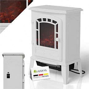 Elektrický krb s efektem plamenů 2000W, bílý