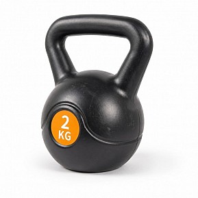 Kettlebell 2 kg plastový s cementovou výplní