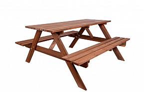 Zahradní sestava PIKNIK z borovice, kaštan, 180CM
