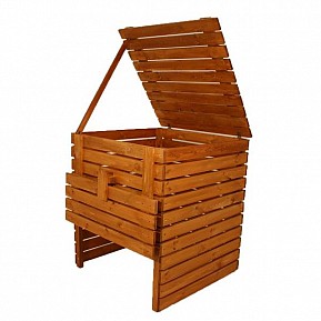 Zahradní dřevěný kompostér, 1200 l