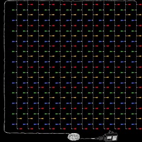 VOLTRONIC Vánoční světelný závěs 3x6 m, barevný, 12 pramenů