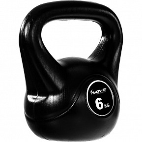 MOVIT Kettlebell činka, 6 kg, černá