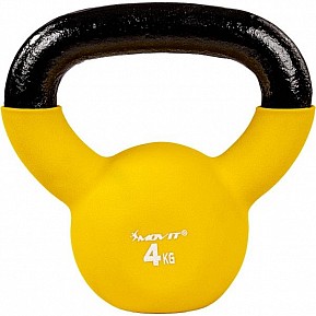 MOVIT Kettlebell činka, žlutá, 4 kg