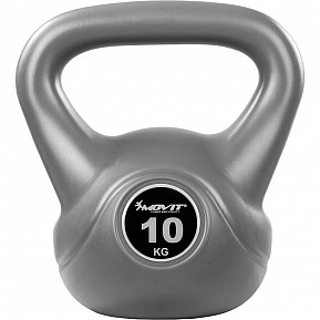 Movit Kettlebell činka, 10 kg, šedá/černá