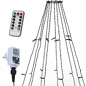 VOLTRONIC Světelný řetěz ve tvaru kuželu 360 LED, teplá bílá
