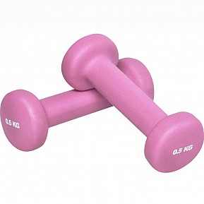 Gorilla Sports Jednoručky na aerobik, 2 x 0,5 kg, růžové
