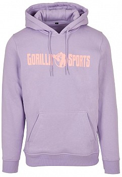 Gorilla Sports Mikina s kapucí, fialová/korálová M