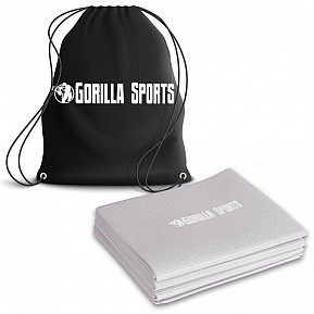 Gorilla Sports Podložka na jógu, skládací, šedá