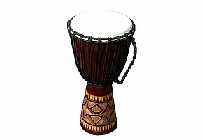 Africký buben Djembe, 70 x 28 cm, ručně řezaný