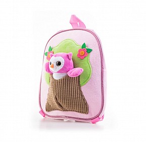 G21 batoh s plyšovou sovičkou, růžový