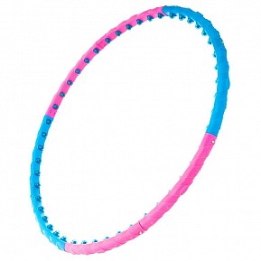 MAXXIVA Hula Hoop masážní obruč, 100 cm, modrá-růžová