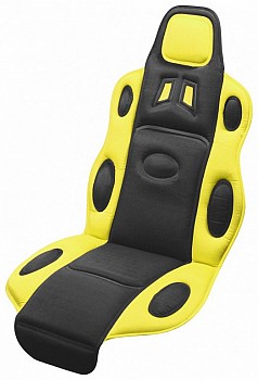 Potah sedadla Race - univerzální, černo/žlutý