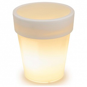 Solární ozdobný květináč - 3 LED, teple bílá