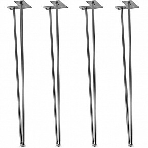 STILISTA Nábytková noha ze 2 tyček, 70 cm, šedá