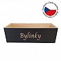 Dřevěný box na bylinky 34×13×11 cm, černý, vyrobeno ČR