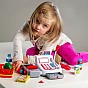 Pokladna digitální plast 30cm s doplňky na baterie se zvukem se světlem v krabici