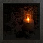 Nástěnná malba Zimní zátiší, 1 LED, 30 x 30 cm