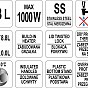Varný termos 1000 W, 8,8 l, plastové úchyty