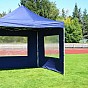 Zahradní párty stan nůžkový 3x3 m, modrý Garth + 4 boční stěny