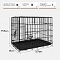 Leopet Klec pro psy skládací 107 x 69 x 75,5 cm, XL, černá