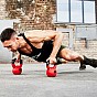 Gorilla Sports kettlebell činka, pogumovaný povrch, 20 kg