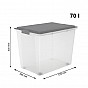 COMPACT úložný box, 70L, růžová