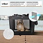 Leopet Přepravní box pro psy XXL, 91 x 63 x 63 cm, černý