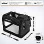 Leopet Přepravní box pro psy XXL, 91 x 63 x 63 cm, černý