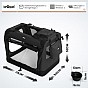 Leopet Přepravní box pro psy L, 70 x 52 x 52 cm, černý